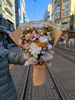 Brown TeddyBear Buket