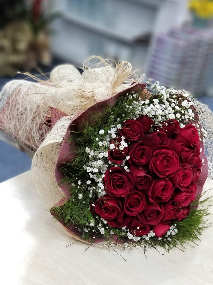 25 Kırmızı Güllü Buket, Eskişehir Bizim Çiçek Evi