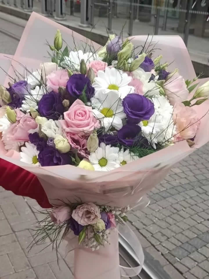 Soft Renkli Buket, Eskişehir Bizim Çiçek Evi